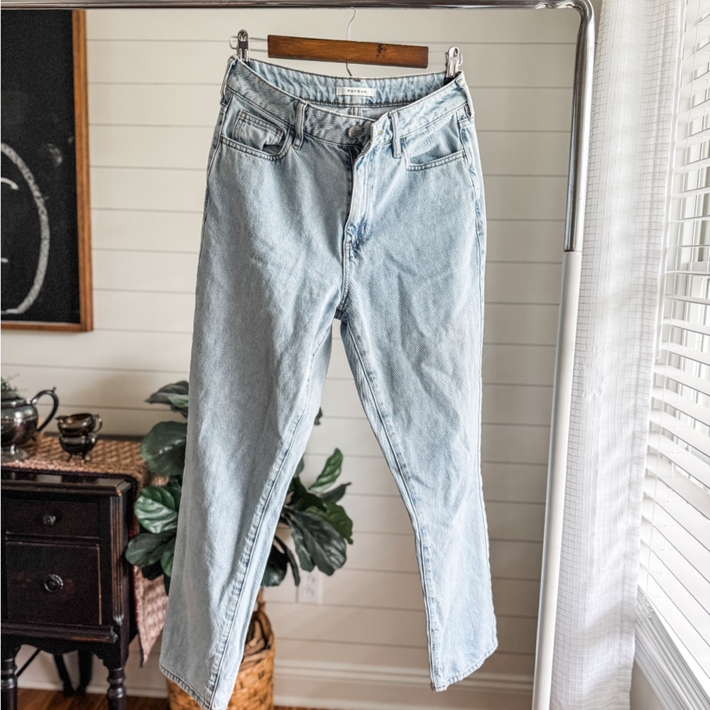 PacSun Denim Straight Leg Jeans - Light Blue